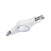 White LED recessed spotlight with metal clip and round lens for modern lighting solutions