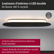 Luminaire LED durable en feutre noir 100 % recyclé pour un éclairage intérieur écologique