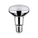 Reflektorlampe mit E27-Fassung aus klarem Glas und silberner Beschichtung für gezielte Beleuchtung