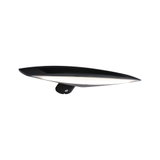 Black solar light with flat aerodynamic design and integrated LED for outdoor lighting solutions