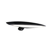 Black flat LED wall light with diffused panel for modern indoor lighting solutions