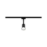 Spot LED noir en métal sur rail pour un éclairage d'accentuation flexible en intérieur