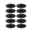 Recessed Luminaire 10-piece set Rigid round 90mm GU10 max. 10x10W 230V dimmable Black Set of ten black metal recessed spotlights with round frames for modern LED ceiling lighting