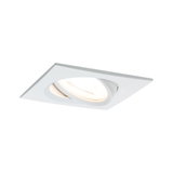 White square metal recessed spotlight with adjustable LED lamp for modern lighting solutions