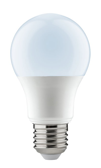 Hvid LED-pære med E27 metal- og plastikfatning til energieffektiv belysning