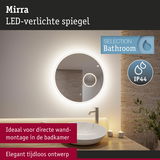 Ronde LED-verlichte badkamerspiegel met IP44 bescherming en elegant tijdloos ontwerp voor wandmontage