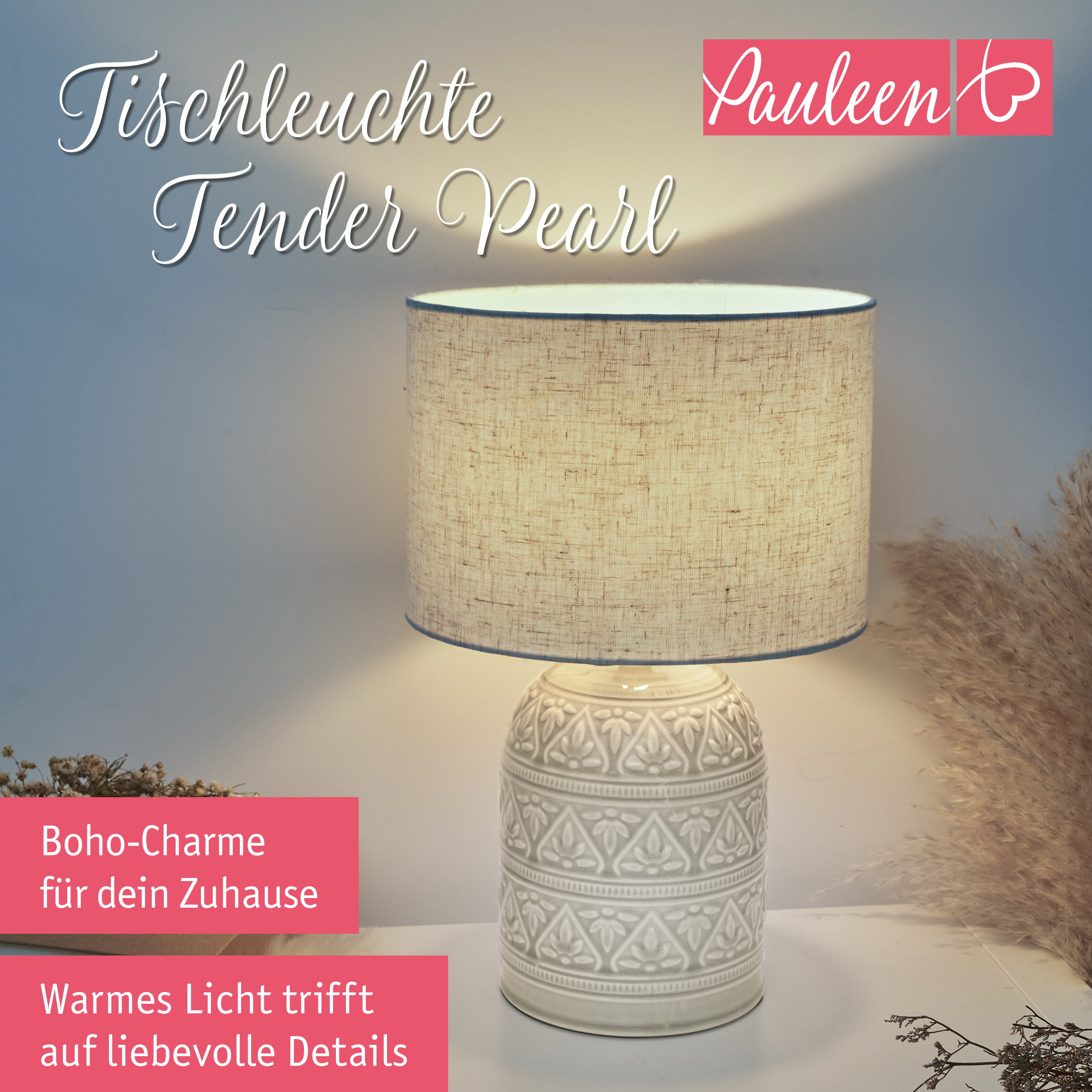 Paulmann Pauleen Tischleuchte Tender Pearl E14 max. 20W Beige