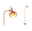 Staande lamp Juna E14 max. 20W Peach Metaal