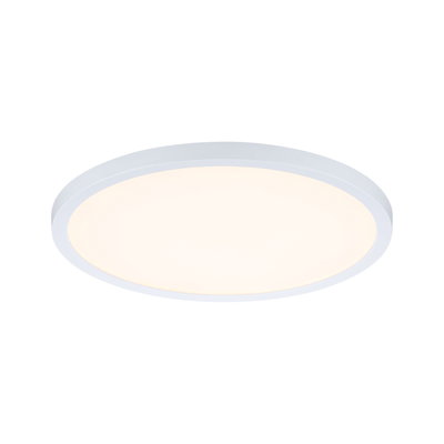 Round white LED ceiling light with warm white glow for energy-efficient room lighting