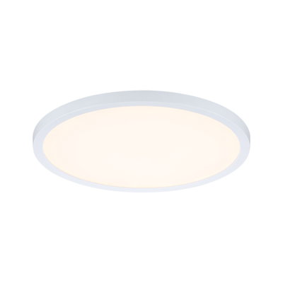 Round white LED ceiling light with warm white glow for energy-efficient room lighting