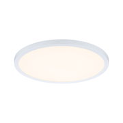 Round white LED ceiling light with warm white glow for energy-efficient room lighting