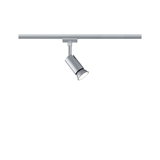Moderne zilveren metalen LED-railspot voor flexibele verlichting in huis