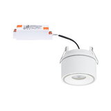 Spot encastré LED blanc avec driver et ressorts métalliques pour montage au plafond, éclairage économique