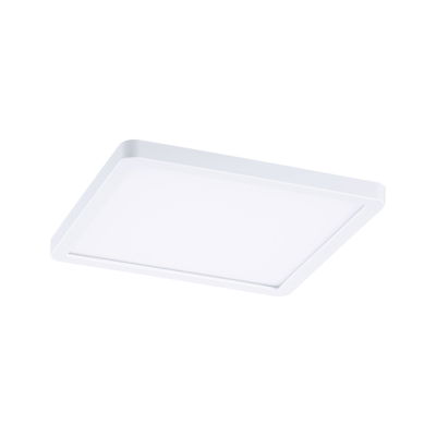 Square white LED ceiling light made of plastic for modern indoor lighting