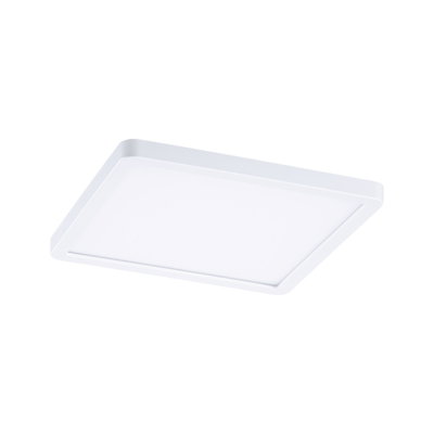 Square white LED ceiling light made of plastic for modern indoor lighting