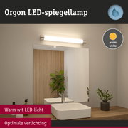 Orgon LED-spiegellamp met warm wit licht en chromen afwerking voor optimale badkamerverlichting