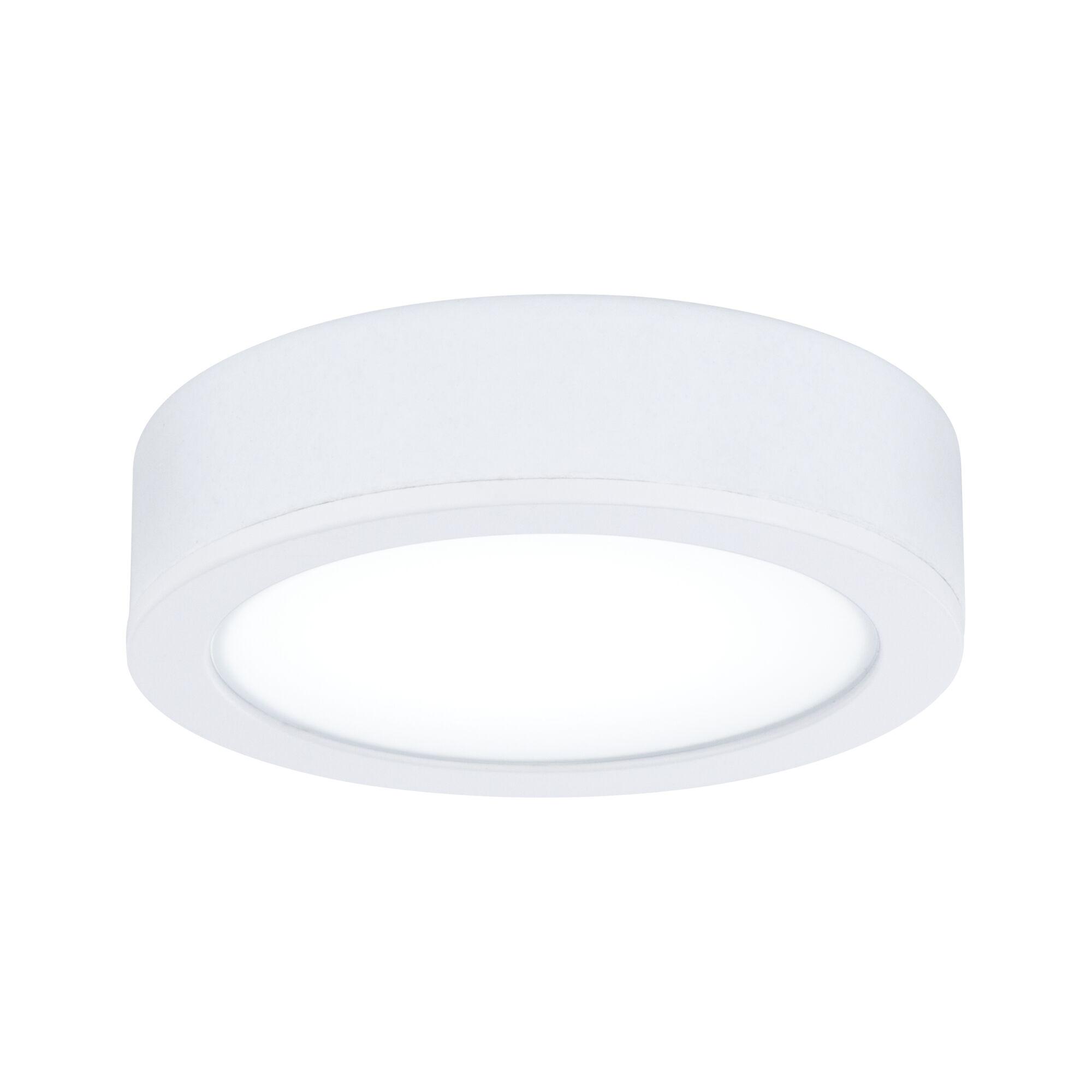 Rund hvid LED-loftslampe i plastik med diffust lys til moderne indretning