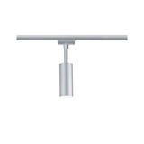 Spot LED moderne en métal argenté sur rail pour un éclairage flexible