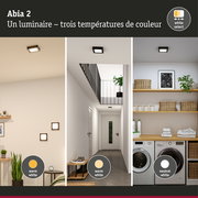 Panneau LED Abia 2 White Select Détecteur de mouvement crépusculaire (HF) carré 170x170mm 9,5W 1100lm White Select Noir