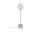 Neordic Bordlampe Moa G9 max. 10W Hvid/Mat guld Glas/Marmor/Metal Moderne bordlampe med hvid glasglobeskærm, guldfarvet metalstang og grå marmorbase til indendørs belysning