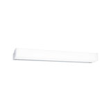White rectangular LED wall light made of plastic for modern indoor lighting solutions