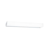 White rectangular LED wall light made of plastic for modern indoor lighting solutions
