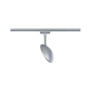 Moderner silberner LED-Strahler aus Metall für Schienensysteme, dimmbar und schwenkbar