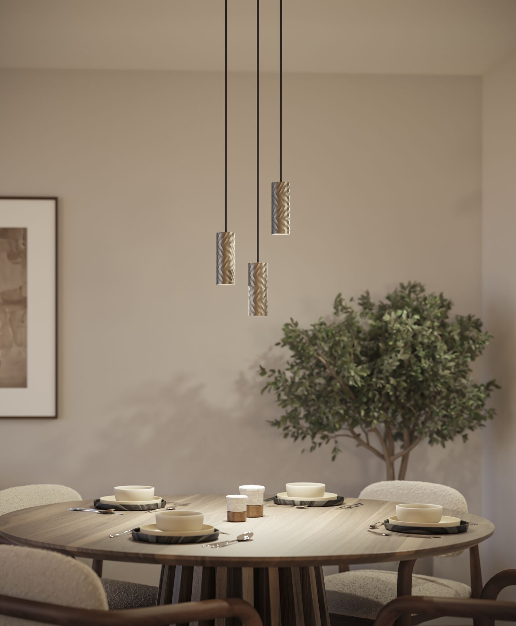 Hanglamp Loreva GU10 max. 10W Titaanium Metaal