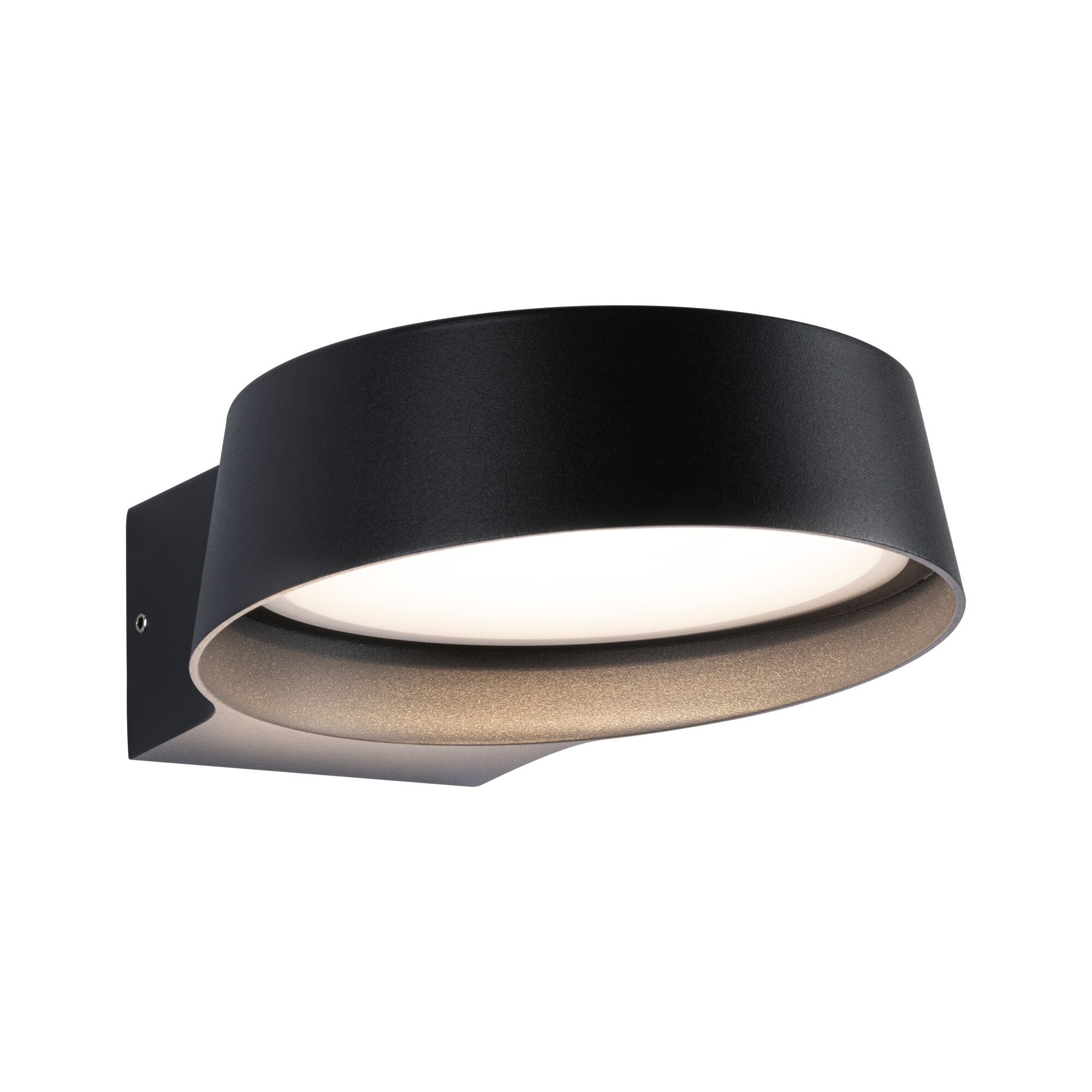 LED Außenwandleuchte Capea Grand IP44 162x195mm 3000K 11,5W 1050lm 230V 108° Anthrazit Alu Druckguss Runde schwarze LED-Wandleuchte aus Metall mit weißem Diffusor für moderne Innenbeleuchtung
