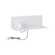 Weiße Wandlampe aus Metall mit Kabel und Schalter, minimalistisches Design für moderne Innenbeleuchtung