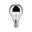 Modern Classic Edition Standard 230 V Sphérique LED Calotte réflectrice E14 440lm 4,8W 2700K gradable Calotte argentée Ampoule LED avec capuchon miroir argenté et culot E14 pour éclairage économique