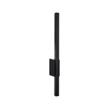 Black metal LED wall light with slim, modern design for indoor lighting solutions