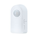 White plastic motion sensor with PIR detector and switch for light control