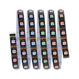 Bandes LED colorées avec circuit noir flexible et LED multicolores pour éclairage décoratif