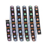 Bandes LED colorées avec circuit noir flexible et LED multicolores pour éclairage décoratif