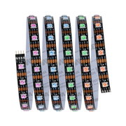 Bandes LED colorées avec circuit imprimé noir flexible et LED multicolores pour éclairage décoratif