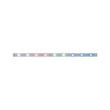 LED light strip with multicolored LEDs in white, red, green, and blue for decorative lighting
