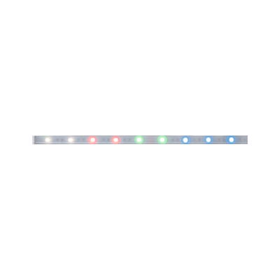 LED light strip with multicolored LEDs in white, red, green, and blue for decorative lighting