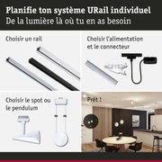 Système modulaire URail avec rails, connecteurs et spots pour solutions d'éclairage personnalisées