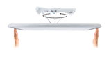 Installation of white LED ceiling light with wiring and rotation mechanism for easy mounting