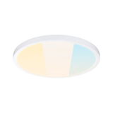 Round white LED ceiling light with adjustable color temperature for modern room lighting