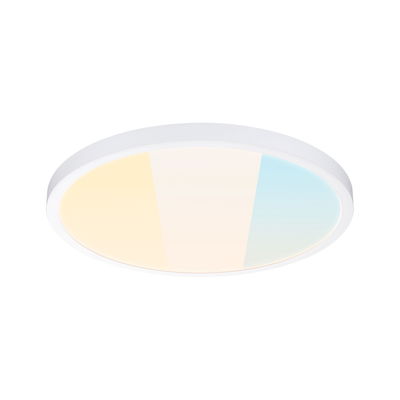 Round white LED ceiling light with adjustable color temperature for modern room lighting