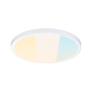 Runde weiße LED-Deckenleuchte mit einstellbarer Farbtemperatur für modernes Raumlicht