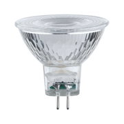 Ampoule LED MR16 claire avec boîtier en verre et deux broches métalliques pour éclairage économique