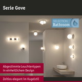 Serie Gove Badezimmerleuchten in Kugelstil mit weißem Glas und Chrom für stilvolle Badbeleuchtung
