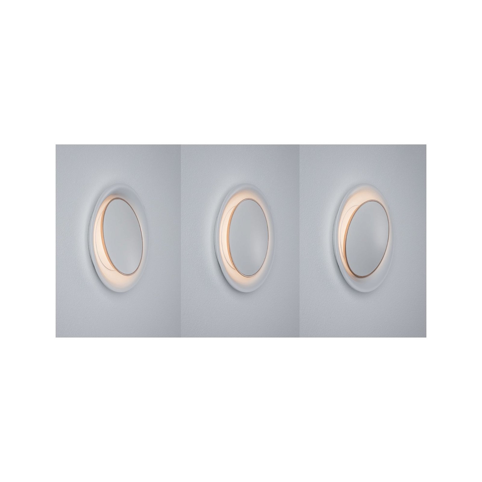 LED Recessed wall luminaire Neordic round 123mm 2W 30lm 230V 2700K Marble/Matt white