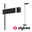 LED Floor luminaire Smart Home Zigbee 3.0 Jagun Tunable White 1250lm 19,5W Anthracite Felt/Plastic/Metal Modern floor lamp with black felt and metal in black and silver, LED light with Zigbee control
