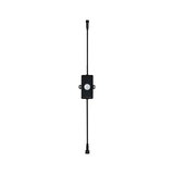Black motion sensor with cable connectors for indoor LED lighting systems
