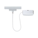 Hvid LED-skinne med kabel og plastik tilslutningsboks til fleksibel belysning