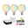 Startsets met prijsvoordeel Zigbee 3.0 Smart Home smik Gateway + LED-gloeilamp Filament G95 Tunable White + Schakelaar Drie LED-gloeilampen met spiraalfilament, wit-zwarte Smik Zigbee-controller en wandschakelaar voor slimme verlichting